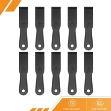 10 Set Putty Scraper 1.5" Width 6mm Thin Flexible Plastic Putty Knife Black