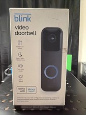 Blink Smart Wi-Fi Video Doorbell Wired/Battery 2 Way Audio with Alexa Black NEW