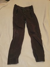 Hawk Boys Black Solid Jogger Pants Elastic Waist Drawstring Pull On