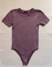 Zara Seamless Rib Bodysuit in Acid Wash Lilac Size M/L