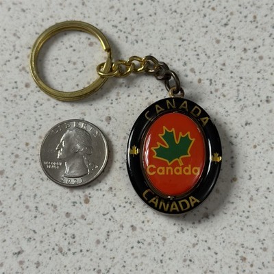 Canada Maple Leaf Spinner Travel Souvenir Keychain Key Ring #51707
