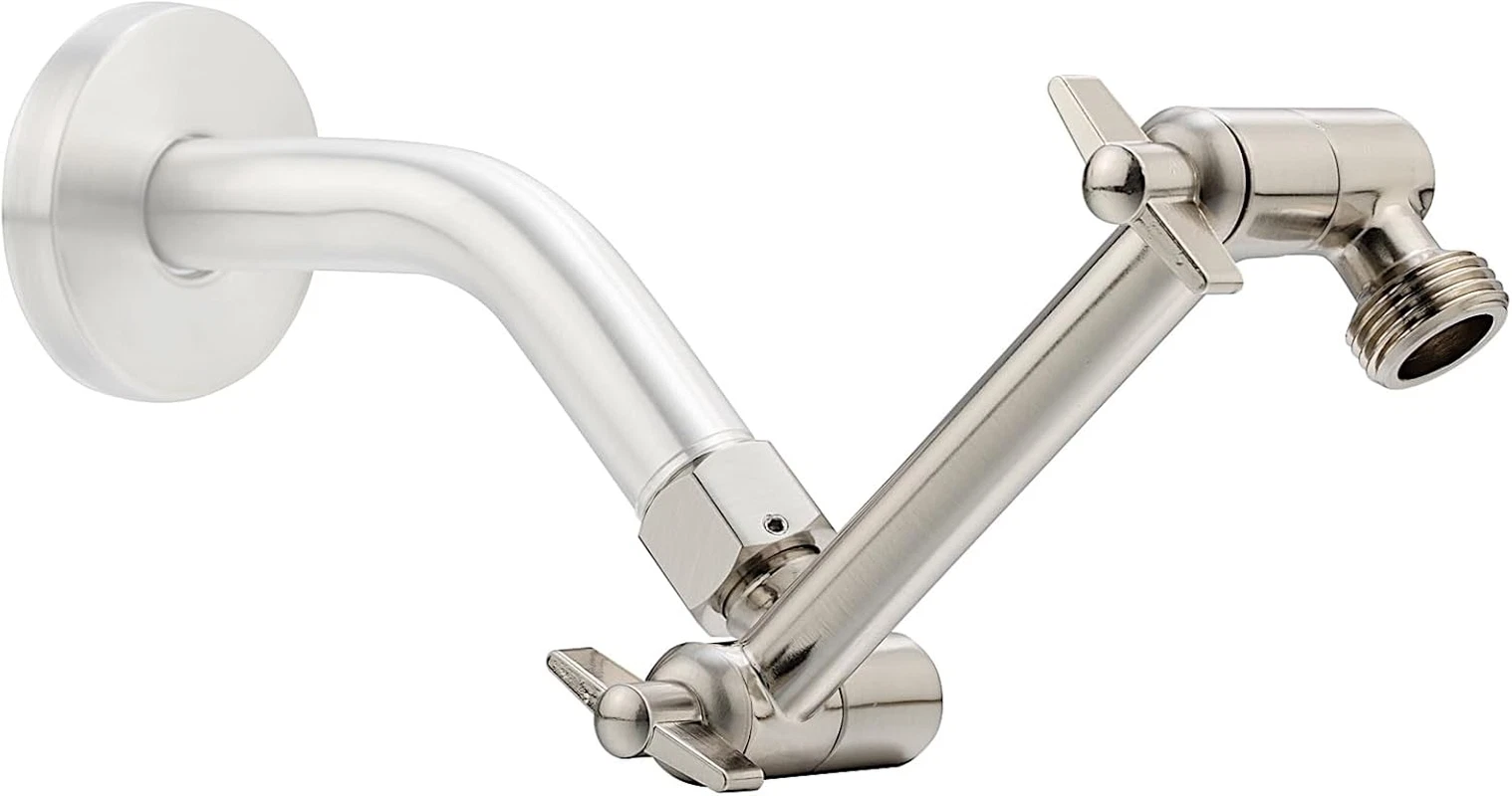 5 Inch Adjustable Shower Head Extension Arm with Locking Set Screw, 304 Stainle