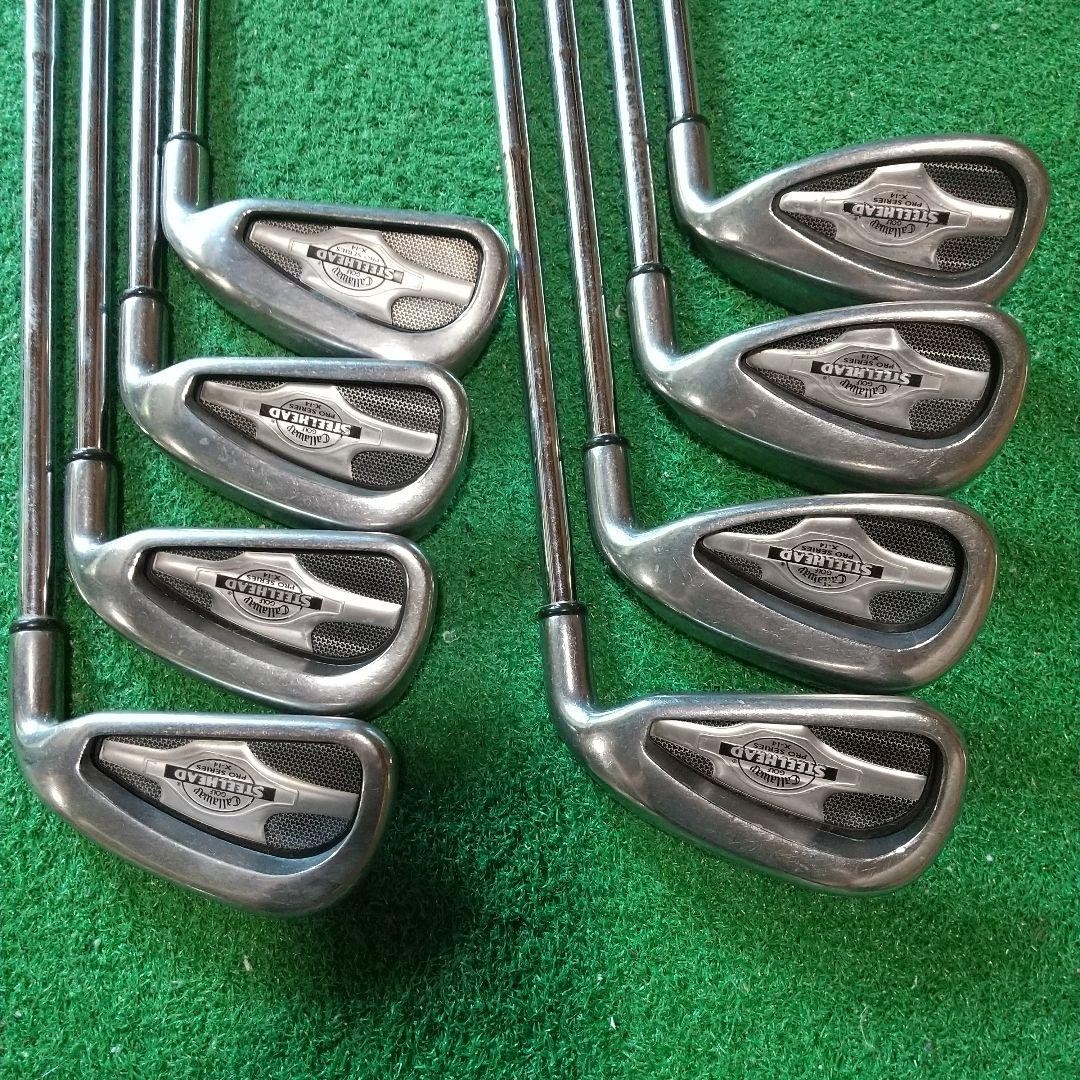 往年の名器 Callaway STEELHEAD PRO SERIES X-14 CALLAWAY X-14 STEELHEAD PRO SERIES IRONS GRAPHITE STIFF FLEX