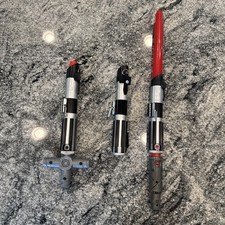 Star Wars Light Saber Lot With Attachments Hasbro Disney 3 Total Sabers 12
