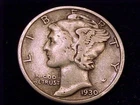1930-S  Mercury Dime,  Fine Grade