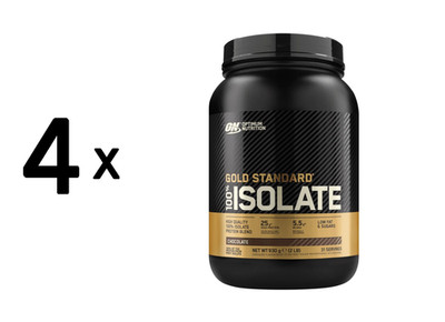 4 x Optimum Nutrition 100% Whey Gold Isolate (2.05lbs) Chocolate (64,51 EUR/kg)