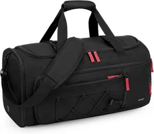 CLUCI Gym Bag for Men & Women, 35L Convertible Travel Sports Duffel 1-Black 