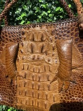 Vintage Genuine Alligator Satchel Purse 1950 s with Change Purse Excellent