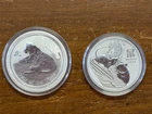 NL - Lot of 2 Australian Silver Lunars - 1/2 OZ  -  2010 Tiger - 2020 Mouse