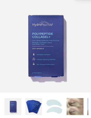 HYDROPEPTIDE POLYPEPTIDE COLLAGEL+ LINE LIFTING EYE MASK - 1 TREATMENT / 2 PADS