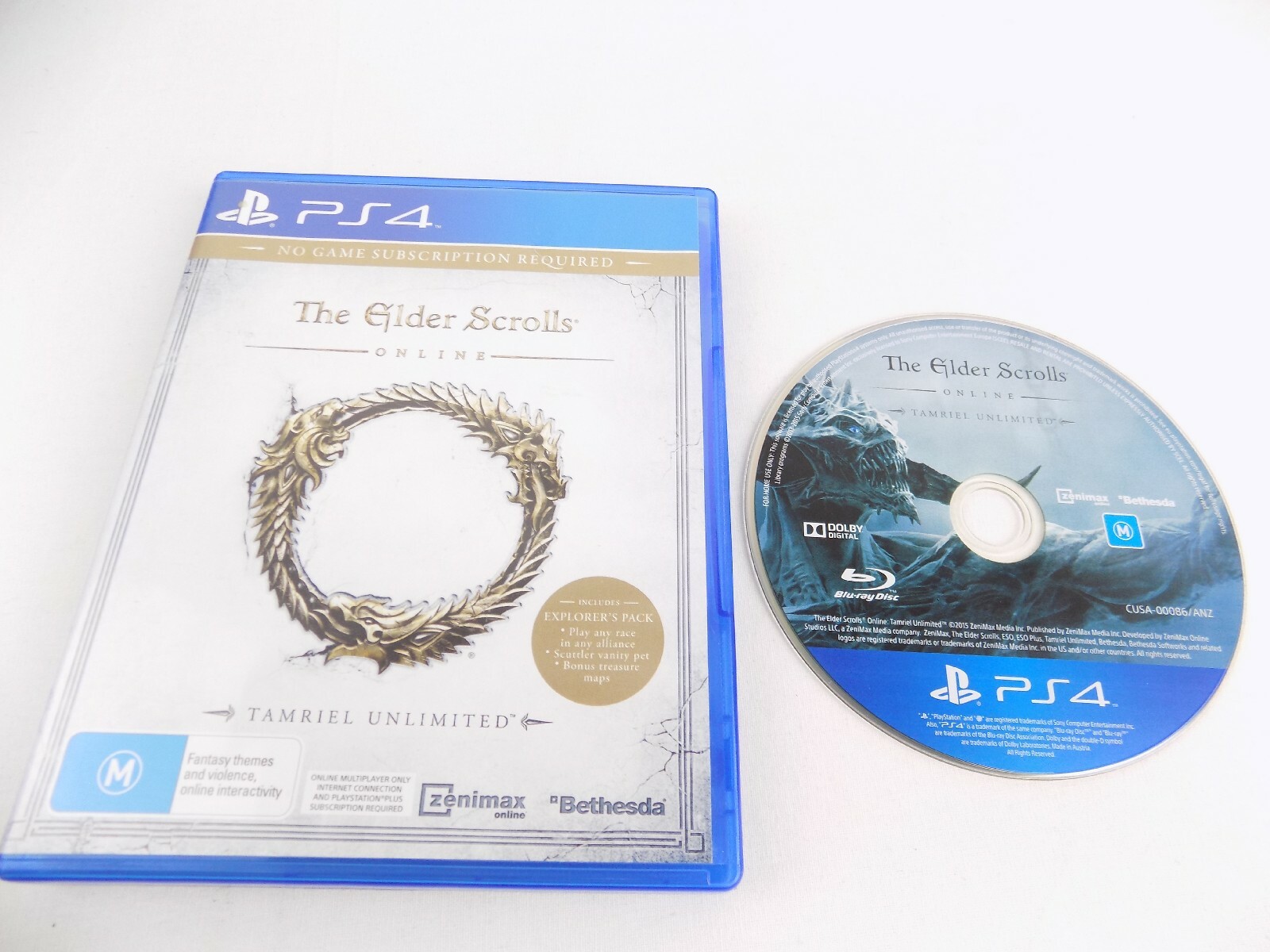 Mint Disc Playstation 4 Ps4 The Elder Scrolls Online Tamriel Unlimited ...