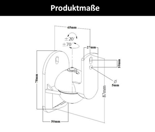 Lautsprecher Wandhalterung Halterung Weiß für TEUFEL IMPAQ 3000 Boxen Halter - Bild 12 von 12