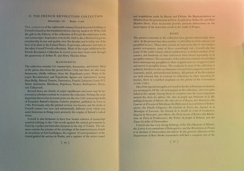Cornell University Library FRENCH BOOKS and MANUSCRIPTS 1700-1830 McNamara 1981 - Picture 11 of 11