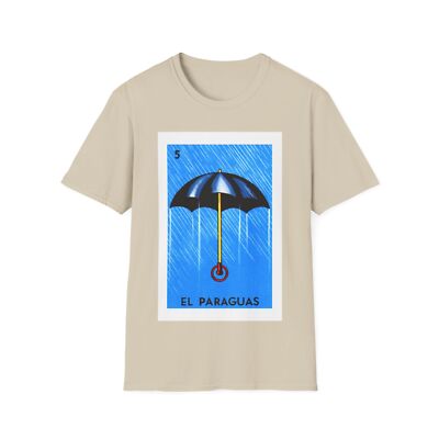 El Paraguas Loteria Mexican Bingo T-Shirt, Gift for Celebration, Unisex Tee