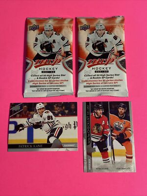  NHL lot (2) 2021-22 NHL MVP Packs + Patrick Kane Chicago Blackhawks   