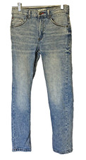 Wrangler Flex Slim Fit Boys Sz 14 Slim Blue Denim Jeans Adjustable Waist Pants