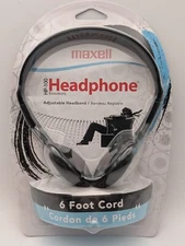 Maxell HP-100 Headband Headphones - Black