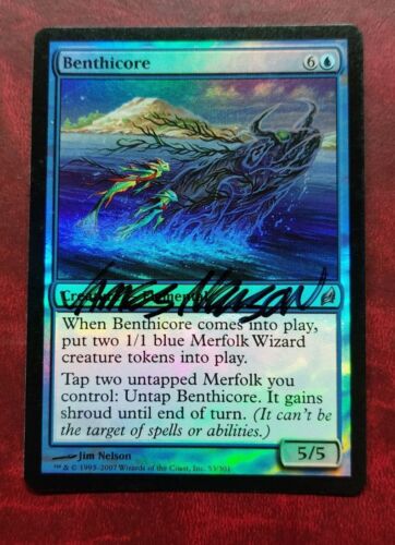 UNPLAYED SIGNED FOIL Benthicore Lorwyn MAGIC MTG JIM JAMES NELSON EDH CUBE NM - Picture 1 of 2