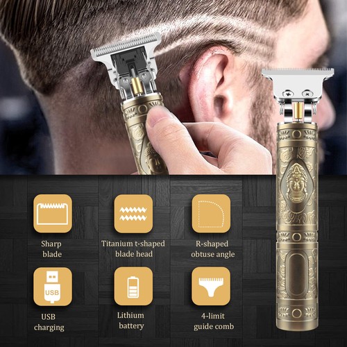 Tagliacapelli Professionale Lama a T Zero Gapped Trimmer Ricaricabile con Guida Pettini - Foto 31 di 56