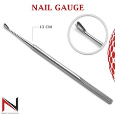 Single Ended Beauty Nail Gauge Pusher Manicure Pedicure Nails Gauges Instruments