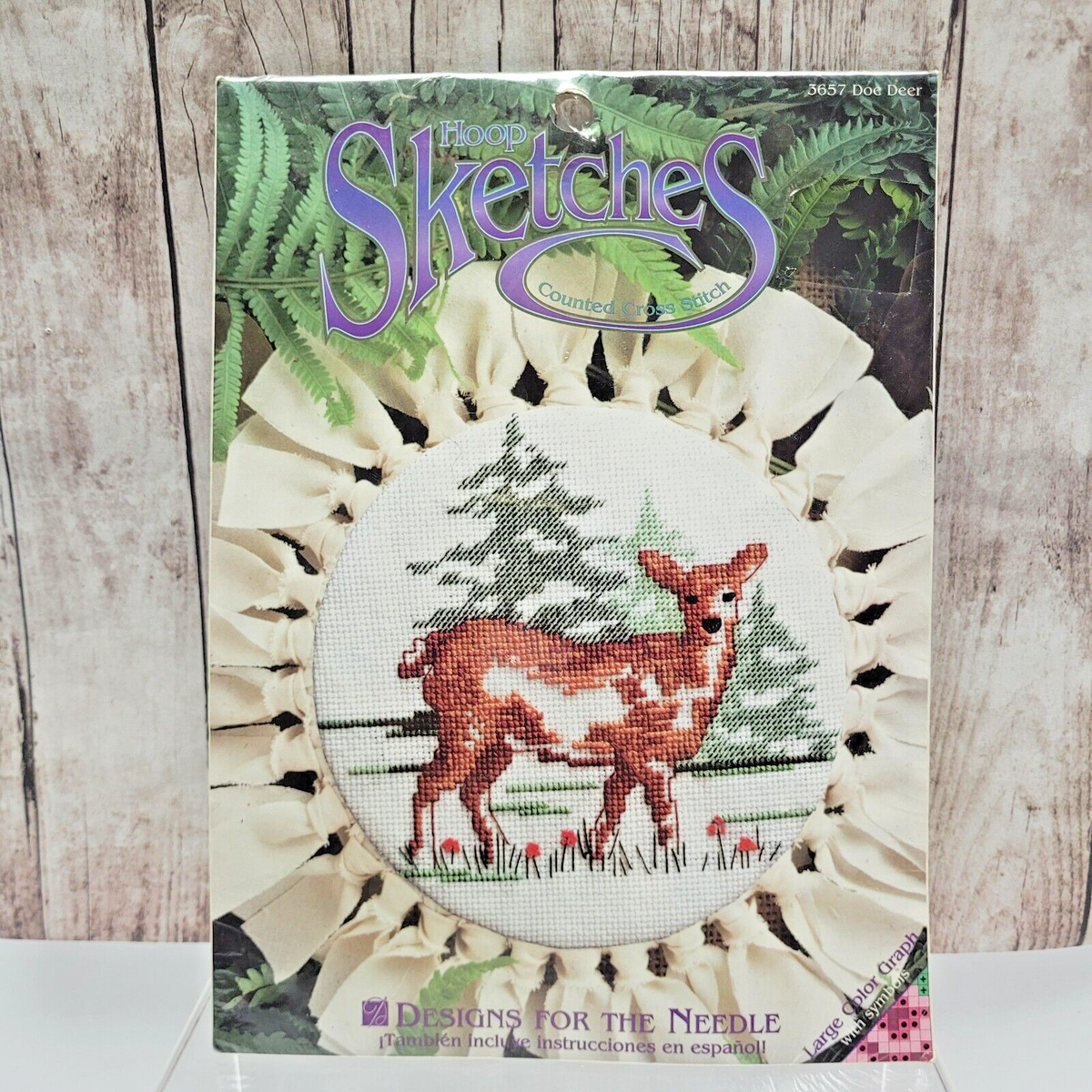 Vintage Cross Stitch Hoop Sketches Doe Deer 3657 Designs for the