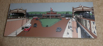 1997 Hometowne Wood Building Ledge Sitter Reading Railroad Main Depot PA #d