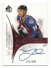 T.J. Galiardi 09-10 UD SP Authentic Future Watch Rookie Card Autograph SP /999