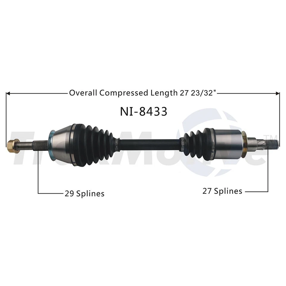 2 TrakMotive Front CV Axle Shaft Fits 2012-2013 INFINITI QX56 - Image 3 of 3