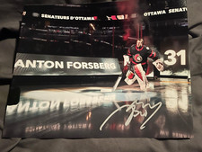 Anton Forsberg Ottawa Senators SIGNED Autographed 8x10 photo