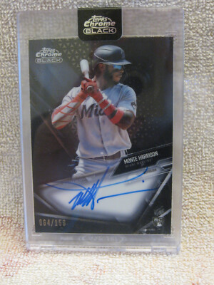 2021 Topps Chrome Black Refractor /150 Monte Harrison #CBA-MH Rookie Auto RC