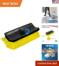 10” Bi-Level Scrub Brush with Stiff Bristles – Ideal for Garage and Driveway