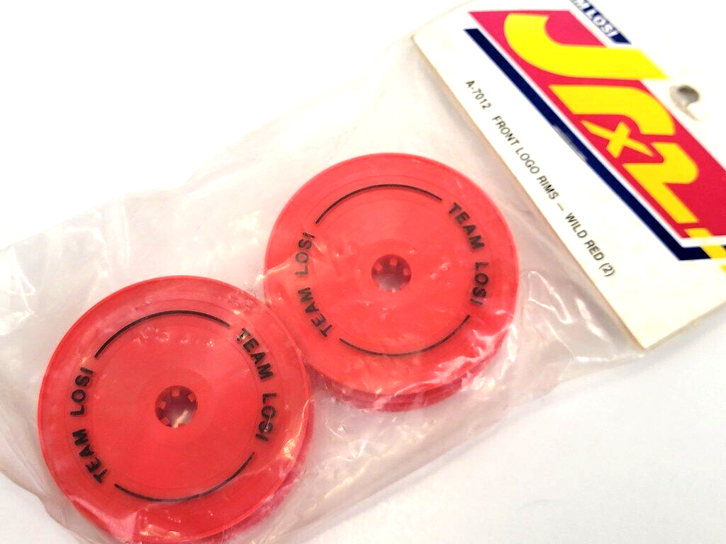 Vintage Team Losi Front Wheels Logo WILD RED Jrx2 Vintage Vintage Team Losi Front Wheels Logo WILD RED Jrx2 Vintage