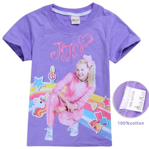 Kinder Mädchen JoJo Siwa 100 % Baumwolle T-Shirts Freizeit Hoodies Tops Kleidung Weihnachten neu - Bild 24 von 33
