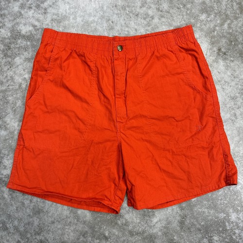 Vintage Ocean Pacific shorts mens Large red 90s surf 5" inseam OP cotton beach