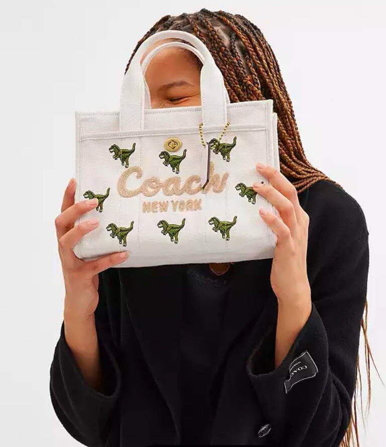 Coach Original Cargo Tote Bag 26 Lexie Print CZ129 Off White