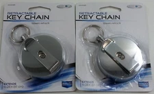 Lot of 2 Custom Accessories 44446 Retractable Key Chain Cables