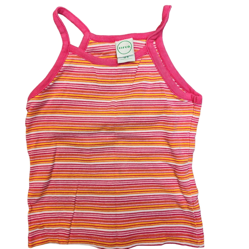 Lote Camiseta sin Mangas Circo Niñas Juvenil Talla Mediana 8 Rosa Naranja Azul Foto 2 de 4