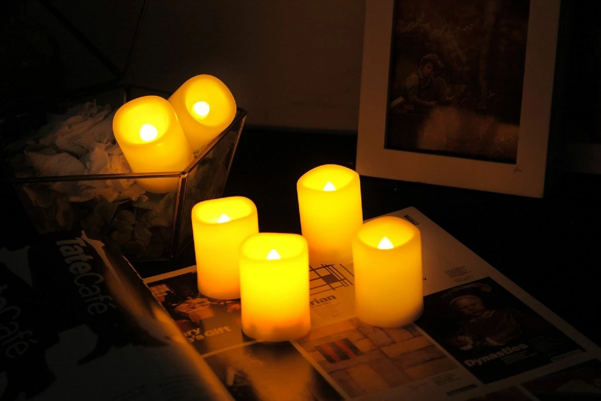 Led votives cheap with timer
