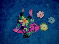 Vintage '90s Adorable LILY Tropical FLORAL Swim Suit 12 mo