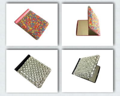 Neue Blingustyle Kristall Schminkspiegel LED-Leuchten! Beidseitig kompakt faltbar n