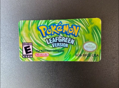 Cover 1636 Pokemon Fire Red Gameboy Replacement Label For Pokemon