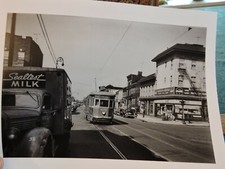 1948 Nostrand & Lafayette Aves Bed-Stuy Trolley Brooklyn NYC Sealtest Milk Photo