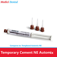 Dental Temporary Cement Clear NE Automix Syringe Eugenol Free, 8.6 gm  1:1 Tips