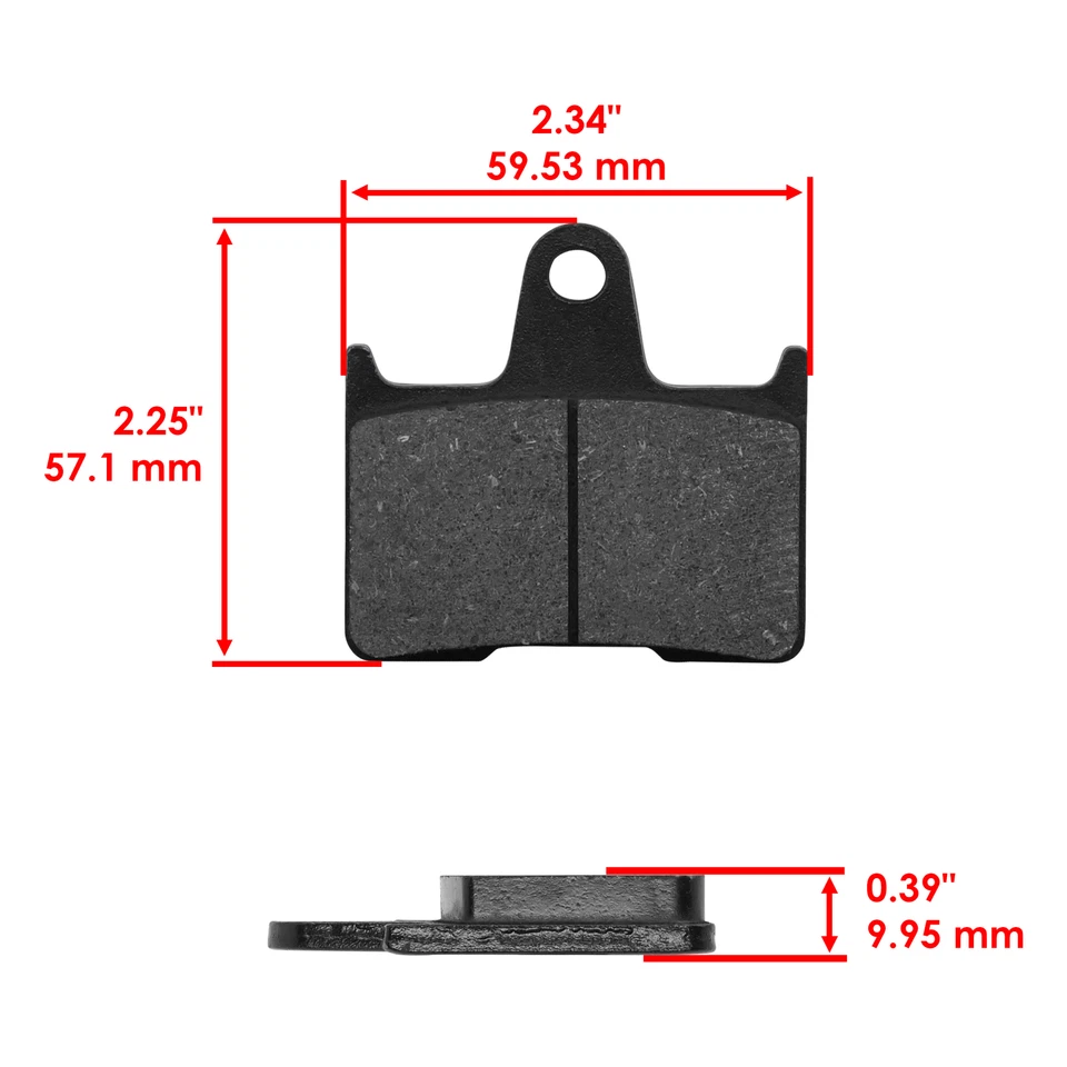 Caltric Brakes Pad For Yamaha Snowmobile SX 500R SX 600R SX 700R 2000-2003 Foto 2 de 4