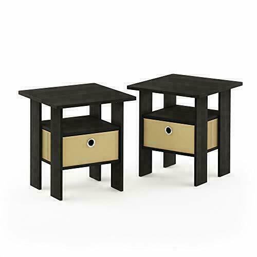 Furinno 2 11157ex End Table Bedroom Night Stand Petite Espresso Set of