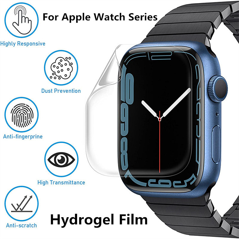 Screen Protector Hydraulic Film For Apple Watch Series 7 6 5 45mm 41mm 44mm 42mm-image