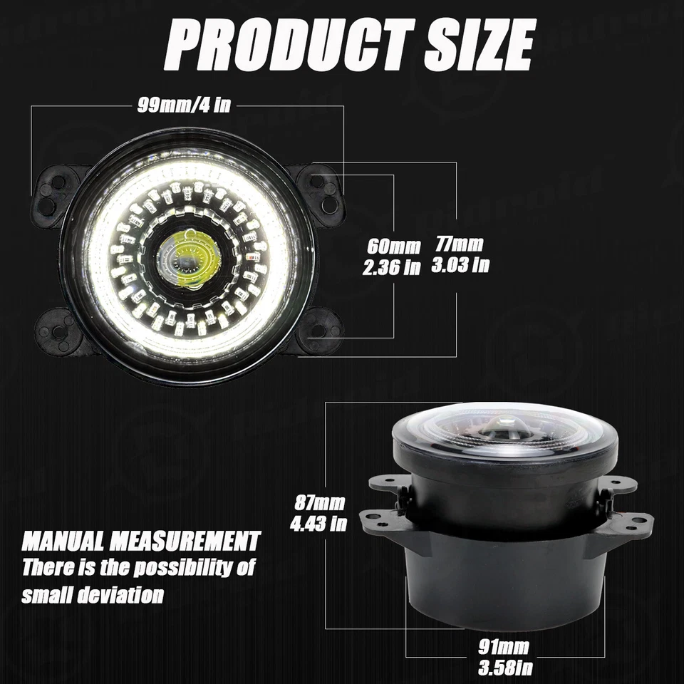 Kit combinado de faros antiniebla DRL y faros antiniebla LED DRL de 7 pulgadas para 06-10 Hummer H2 H3T Foto 3 de 4