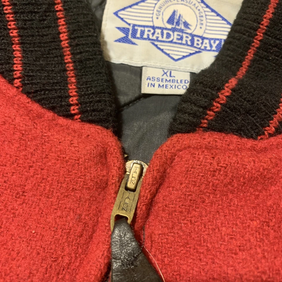 Vintage Alaska Varsity Jacket Wool Leather Chenille Patch Talon Zip Men’s XL - Image 3 of 4