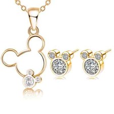 Mickey Mouse Disney  Fashion Necklace Earring Set