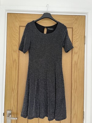 Dorothy Perkins Skater Dress Size 10 Stretchy Sparkly Glitzy Metallic  Fibres UK - Main Image